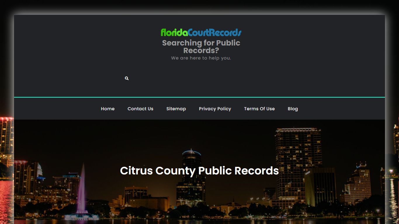 Citrus County Public Records - Searching for Public Records?